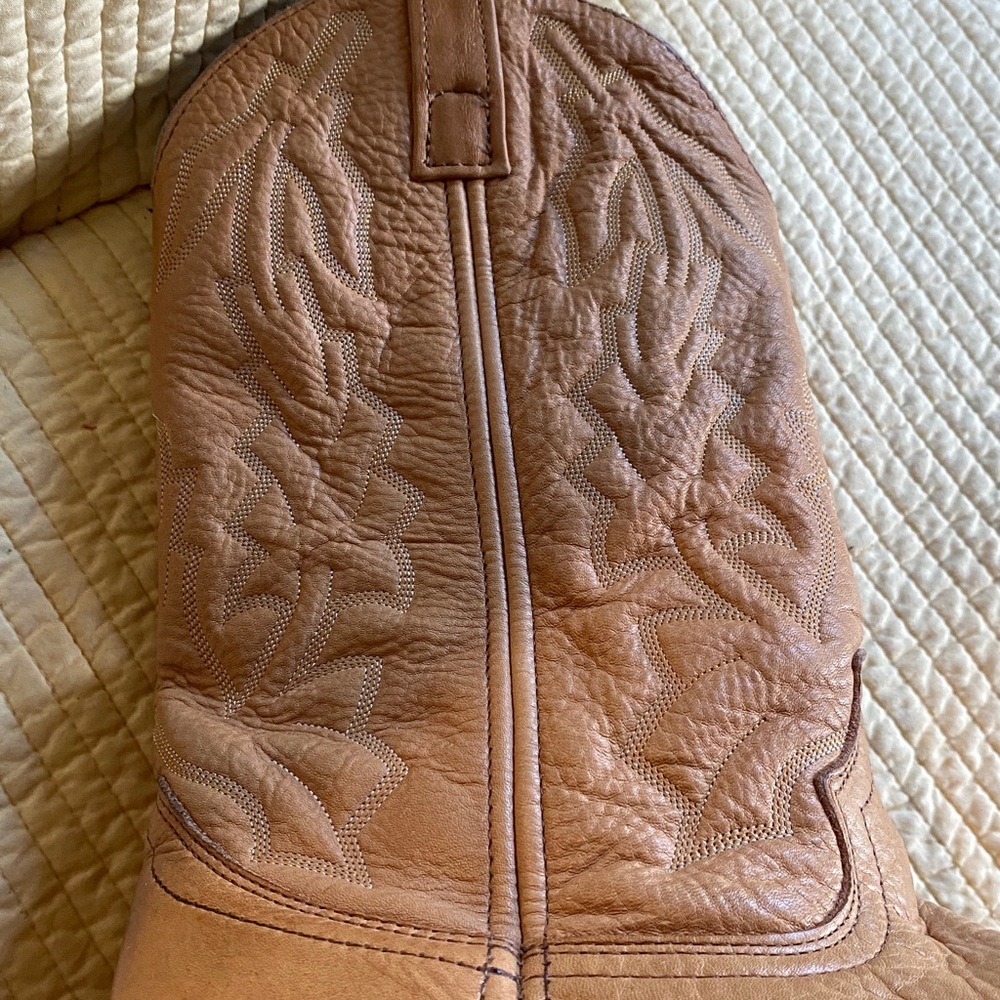 Laredo Men Sz 9 Jacksonville Collection 13" Cowboy Boots Deertan Foot & Top - Picture 6 of 8